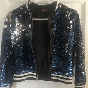 JoJo’s Closet Flip Sequin Bomber Jacket